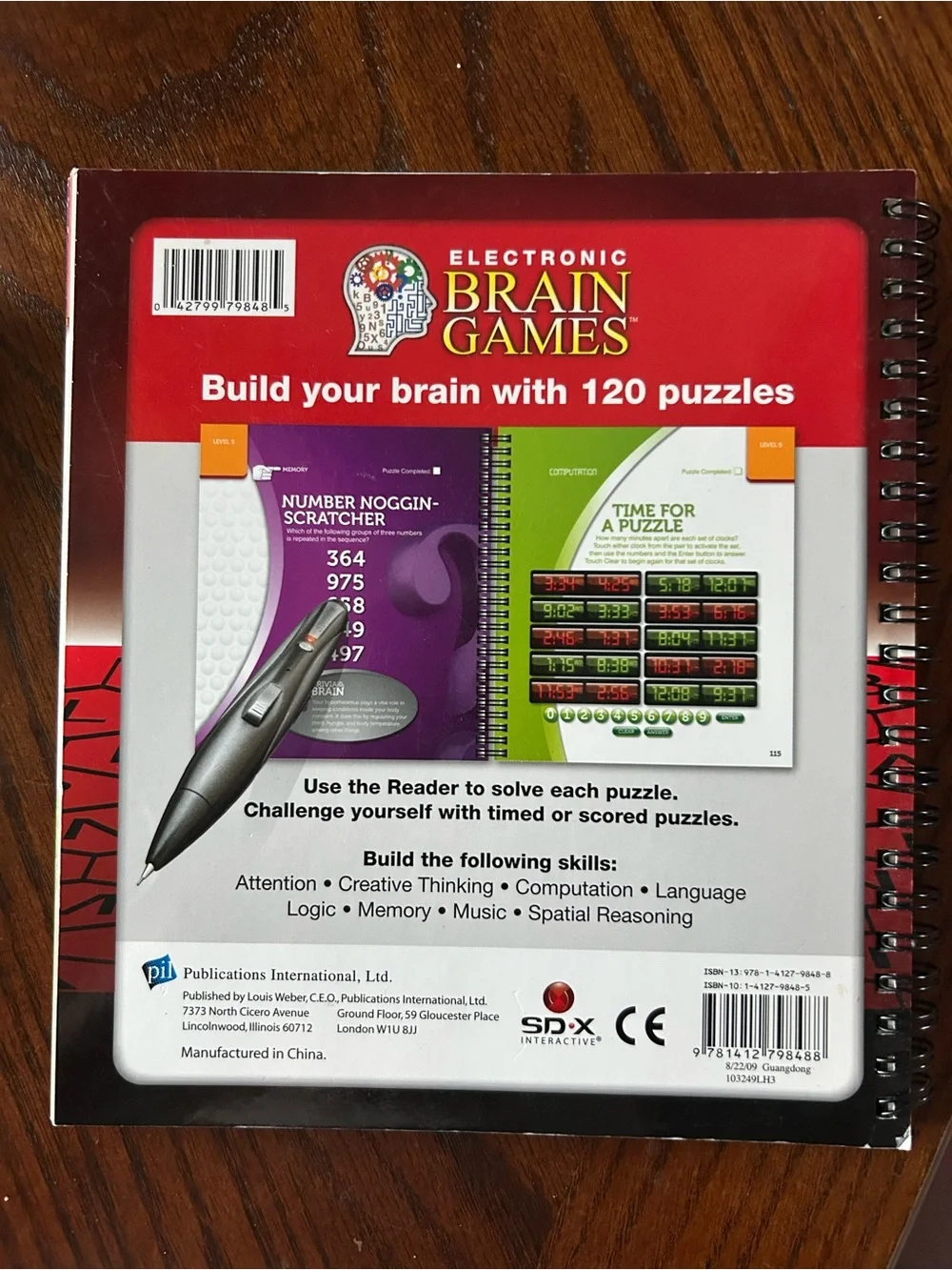 Electronic Brain Games Brain Training with Interactive Pen NEVER USED